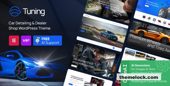 Tuning v1.0 - Car Detailing & Dealer Shop WordPress theme