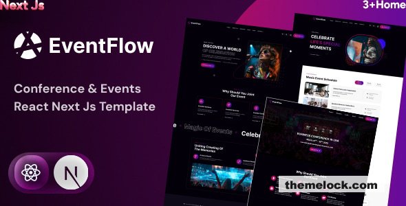 EventFlow - Event & Conference Organization React NextJS Template