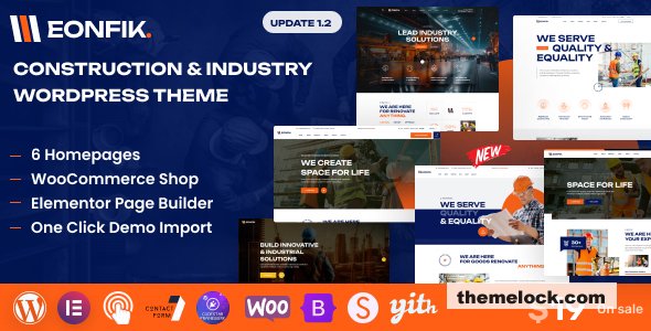 Eonfik v1.2.0 - Construction & industry WordPress Theme