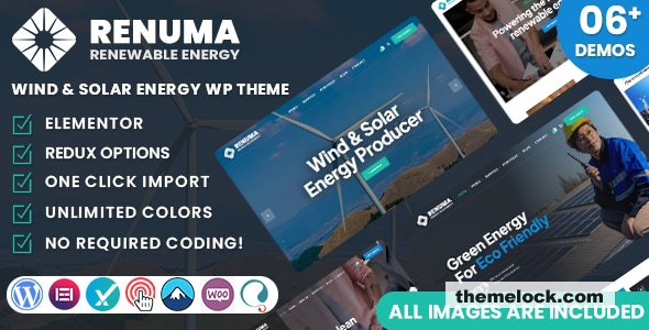 Renuma v1.2 - Wind & Solar Energy WordPress Theme