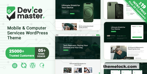 Devicemaster v1.0.1 - Mobile & Computer Repair Services WordPress Theme