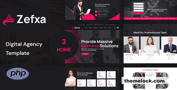 Zefxa - Digital Agency PHP Template