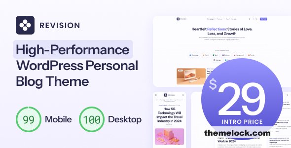 Revision v1.0 - Optimized Personal Blog WordPress Theme