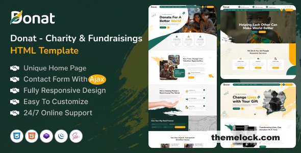 Donat - Charity & Fundraising HTML Template with RTL