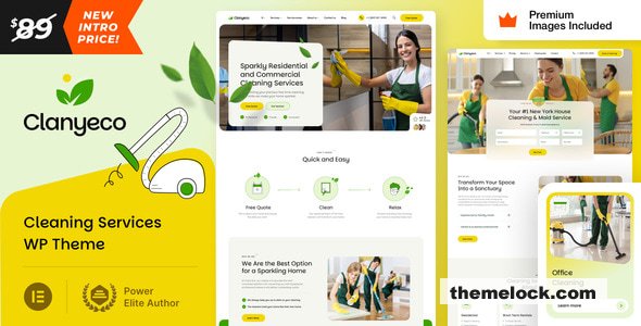 ClanyEco v21 - Cleaning Services WordPress Theme