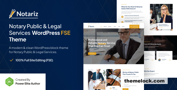 Notariz v1.0.1 – Notary Public & Legal Services FSE WordPress Theme