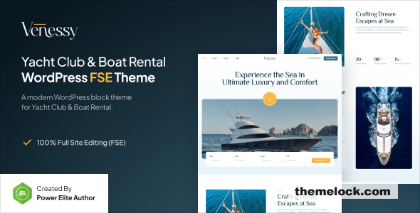 Venessy - Yacht Club & Boat Rental FSE WordPress Theme