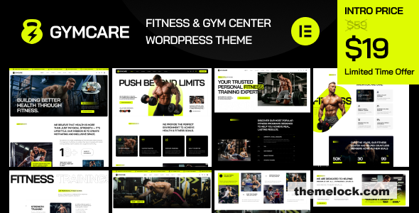 Gymcare v1.0.0 - Fitness and Gym WordPress Theme