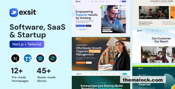 Exsit - Software, SaaS & Startup NextJs Template